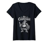 Women's Sir Cumference Funny Medieval Knight Math Pun Ren Faire V-Neck T-Shirt