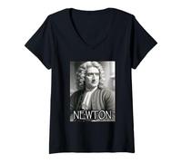 Womens Sir Isaac Newton V-Neck T-Shirt