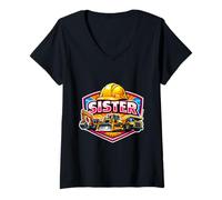 Women's Sister Construction Crew Heavy Equipment Operator Hard Hat V-Neck T-Shirt