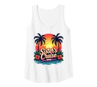 Womens Sister's Cruise 2026 Tropical Sunset Vacation Group Trip Tank Top