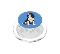 Womens Sitting Tri Color Cavalier King Charles Spaniel Dog PopSockets PopGrip for MagSafe