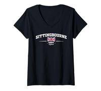 Women's Sittingbourne England V-Neck T-Shirt