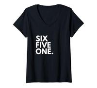 Women's SIX Five ONE Area Code 651 St. Paul MN Minnesota USA V-Neck T-Shirt