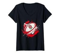 Women's Six Nations Rugby England 6 Nation's Supporter Fan Unisex V-Neck T-Shirt