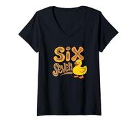 Womens Six Seven Cruise Duck Meme Whatever Answer All Questions Fun V-Neck T-Shirt