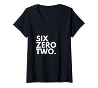 Women's SIX Zero Two Area Code 602 Phoenix Arizona V-Neck T-Shirt