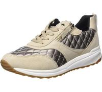 WOMENS SIZE 3 36 GEOX D AIRELL A PEARL BEIGE REAL LEATHER TRAINERS SNEAKERS BNWB