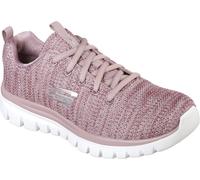 Skechers Graceful Twisted Fortune Womens Trainers 6 UK Mauve