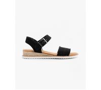 Skechers Women's Desert KISS Adobe Princess Sandal, Black Canvas, 4.5 UK