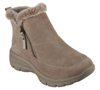 Easy Going Cool Zip! Faux Fur Zip Up Boot With Air-cooled Mf Taupe Suede Skechers Taupe 6