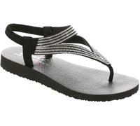 Skechers Meditation Vibrant Glow Women's Toe Separator Sandals, black, 7 UK