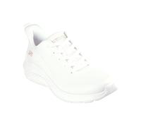 Skechers Womens Bobs Squad Waves Still Wading 117483-Wht White Lace Up Shoe
