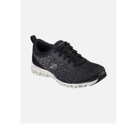 Skechers Glide-step Head Start BKW Black white Womens trainers in a Plain Textile in Size 6