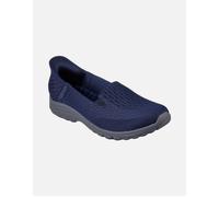 Skechers Slip Ins Reggae Fest NVY Navy Womens Comfort Slip On Shoes 158698 in a Plain Textile in Size 7
