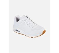 Women's Skechers Womens Uno - Stand on Air 73690W-WHT White Lace Up Shoe