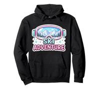 Womens Ski Adventure Skier Skiing Mountain Winter Sport Girl Pullover Hoodie