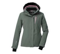 Killtec KSW 25 WMN Ski Jacket/Functional Jacket with Zip-Off Hood and Snow Guard 43411-000 Green Grey 40