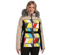 Women's ski jacket Kilpi Clair Beige 36