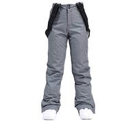 Women's Ski Pants -Waterproof Snow Trousers Insulated Bib Overalls Solid Color One-Piece Suspenders Trousers Adjustable Back Strap Snowsuit Essential Snowboarding Ski Trouser Outdoor Sports
