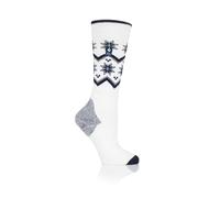 HEAT HOLDERS SOCKSHOP Ladies 1.0 TOG Apres Ski Ultra Lite Ski Socks Pack of 1 Cream Fairisle 4-8