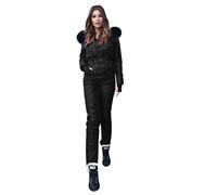 Women's Ski Suit One-Piece Retro: Snowsuits for Women Waterproof Ski Suit One Piece Warm Snow Overall with Hood Snowboard Jacket Ski Jacket Thermal Warm Snow Jumpsuit Ski Overalls Ski Clothing, T2