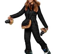 Womens Ski Suit Waterproof Windproof Snowsuit For Women Uk, Winter Warm All In One Ski Suits Outdoor Sports Jackets One Piece Softshell Coat Jacket Outdoor Skiing Snowboarding Coat Jumpsuit