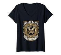 Womens Skilled Labor HVAC Tech Heating Ventilation Isn’t Cheap V-Neck T-Shirt