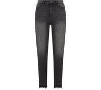 Urban Classics Skinny Open Hem High Waist Jeans Black 29 Woman