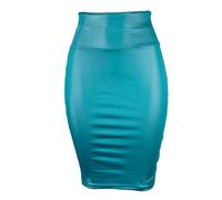 Women's Skirt Faux Leather Bag Hip Skirt Sexy High Waist Stretch Women's Faux Leather Pencil Skirt Knee Length Midi Skirt Stylish Elegant Leather Skirt A Line Skirt Everyday Office Skirt