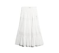 Superdry Ibiza Maxi Long Skirt White M Woman