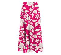 Women's Skirts Elasticated Waist Floral Print Maxi Skirts Plain Lightweight Summer Ladies Summer Beach Swing Long A Line Skirt for Holiday Vacation