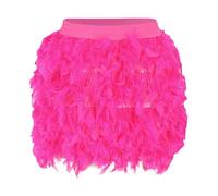 Women's Skirts Natural Feather Short Skirts Elastic Waisted Dance Costume Flowy Skirt Feathered Tutu Skirt Lower Half Women's Turkey Feather Short Half Sexy Hot Pink