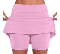 Women's Skirts Plus Size Sport Skirts High Waisted Stretchy with Pockets Tummy Control Mini Short Quick Dry Golf Yoga Running Skorts Work Sports Skorts Casual Tennis Skirt 2 in 1 Inner Legging Shorts