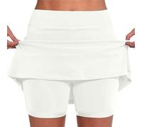 Women's Skirts Plus Size Sport Skirts High Waisted Stretchy with Pockets Tummy Control Mini Short Quick Dry Golf Yoga Running Skorts Work Sports Skorts Casual Tennis Skirt 2 in 1 Inner Legging Shorts