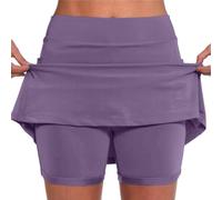 Women's Skirts Plus Size Sport Skirts High Waisted Stretchy with Pockets Tummy Control Mini Short Quick Dry Golf Yoga Running Skorts Work Sports Skorts Casual Tennis Skirt 2 in 1 Inner Legging Shorts