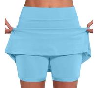Women's Skirts Plus Size Sport Skirts High Waisted Stretchy with Pockets Tummy Control Mini Short Quick Dry Golf Yoga Running Skorts Work Sports Skorts Casual Tennis Skirt 2 in 1 Inner Legging Shorts