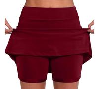 Women's Skirts Plus Size Sport Skirts High Waisted Stretchy with Pockets Tummy Control Mini Short Quick Dry Golf Yoga Running Skorts Work Sports Skorts Casual Tennis Skirt 2 in 1 Inner Legging Shorts