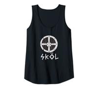 Womens Skol Nordic Viking Vintage Shield Maiden Gift Tank Top