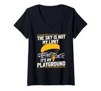 Women's Sky is My Playground Paramotor V-Neck T-Shirt