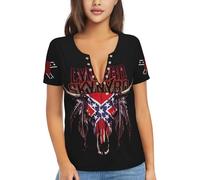 Women's Skynyrd Rock Band Lynyrd Shirt Sexy V-Neck T-Shirt for Women All-Over Print Tees Multicolor XXL