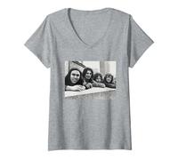 Womens Slade Dave Hill Don Powell Jimmy Lea Noddy Holder V-Neck T-Shirt