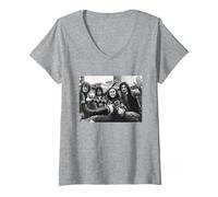 Womens Slade Noddy Holder Dave Hill Band Birmingham 1977 V-Neck T-Shirt