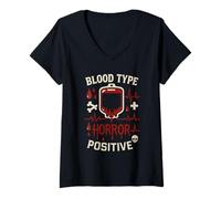 Womens Slasher Film Addict Horror Flick Junkie Cult VHS Chaos V-Neck T-Shirt