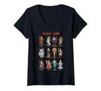 Womens Slavic Gods Pagan Slavs Ancient Mythology Ukraine Symbols V-Neck T-Shirt