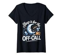 Women's Sleep is for the Off-Call Doctor Physician Medicine V-Neck T-Shirt