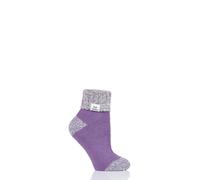 HEAT HOLDERS Ladies Sleep Rib Turn Over Cuff Socks Pack of 1 Lilac 4-8