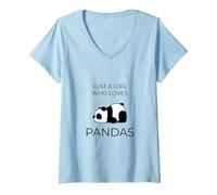 Women's Sleeping Kawaii Panda Lazy Nap Quote Aesthetic Chibi Drawing V-Neck T-Shirt