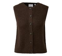 Women's Sleeveless Alpaca Blend Cardigan COMMA Marron 46