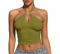 Women's Sleeveless Blouse, Beach Tunic with Thin Straps for Lightly Layering Clothes with Elegant Back Detail for Everyday Wear