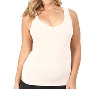 Women's Sleeveless Body Shaping Vest Seamless Compression Camisole Shaping Tops Tummy Control Tank Tops Bodysuits (Nude, L)